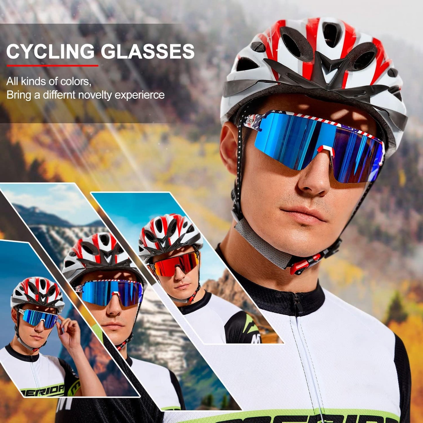 FMY Polarized Cycling Glasses Sports Sunglasses,UV400 Protection