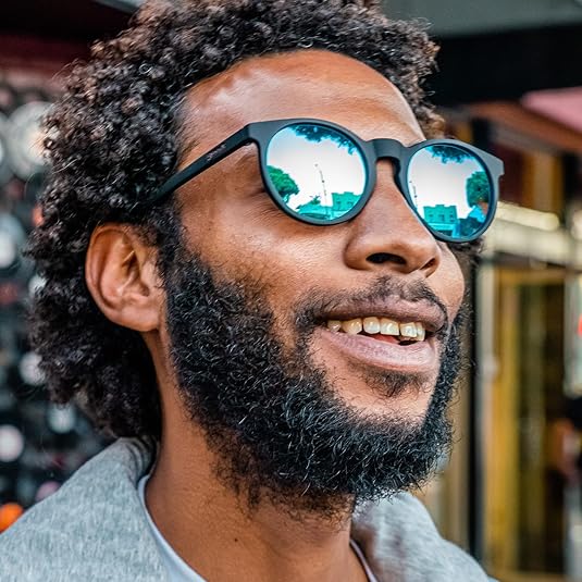 Midnight Ramble at Circle Bar Polarized Round Sunglasses for Men & Women